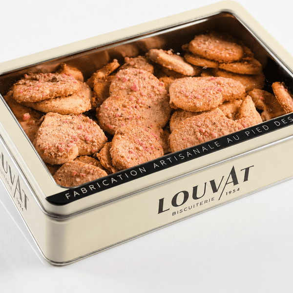 Boîte métal fenêtre - Biscuits cœurs / Biscuiterie Louvat 