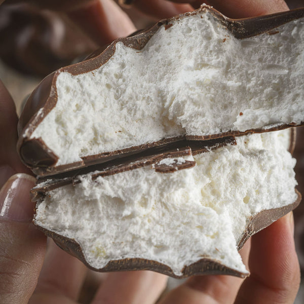 Guimauve enrobées de Chocolat Bonnat - Biscuiterie Louvat