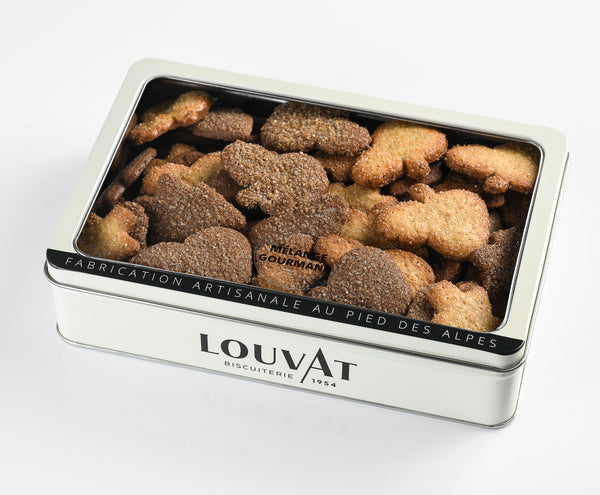 Boîte métal fenêtre - Biscuits de Noël mélangés